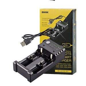 18650 Caricatore doppio con cavo USB 2.0 Batterie al litio Lion 2 slot Protezione intelligente 6 Utilizzo per 20700 26650 18350 32650