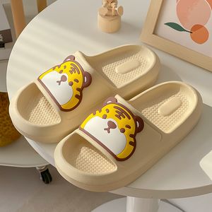 Cartoon Sandals and Slippers At Home In Summer Non-slip Thick-soled Cute Slippers for Women Bathing Couples Sandals