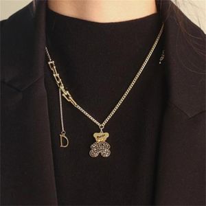 Afshor маленький медведь кулон ожерелья для женщин стальные ювелирные изделия цепь шеи колье рождения подарок подарок для девушки 2022 новый