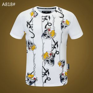 2022 Summer Plain Hombre camisetas Algodón Ropa de mujer Divertida manga corta O Cuello Tees Impresión Phillip T-shirts Tamaño del PP: M-L-XL-XXL-XXXL P812