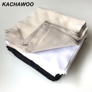 Kachawoo 100 قطع إبرة 1 ستوكات النظارات تنظيف القماش نظارات بيضاء رمادي أسود نظارات نظافة مناديل بالجملة 201021