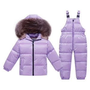 러시아 여자 코트를위한 겨울 자켓 2-8 년 소년 겉옷을위한 어린이 의류 귀여운 빨간색 스노우트 아이들 겨울 옷 LJ201017