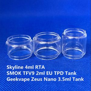 TFV9 2ML UE TPD Zeus Nano 3.5ml Torka Skyline Bubble Glass Tube Fatboy Extension 4ml 7ml