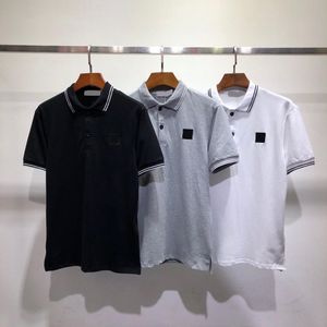 2020 Herren-Poloshirt, modisches klassisches T-Shirt, kurzärmeliges, bequemes Baumwoll-Sommer-Top-Level-Materialien, Sommer-T-Shirts mit Buchstaben-Stickerei auf der Brust