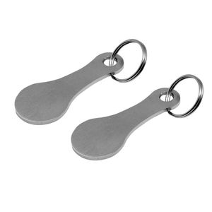 Metal Key Ring Varukorg Tokens Hooks Alloy Key Removable Shopping Trolley Token Byt Livsmedelsvagn Kakor Kakor Tillbehör KeyRings 5.5 * 2.3cm