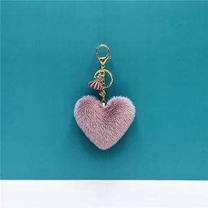 DHL Keychain Accessories lOVE heart Cell Phone Straps Charms Colors Plush Pendant D Lanyard Car Key