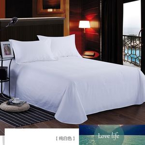 어린이 성인 싱글 더블 침대 평면 침대 시트 XF632-1 100 % 코튼 화이트 컬러 플랫 시트