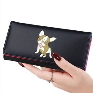 デザイナー - レディースの財布の素敵な犬の硬貨のポケットロングショート女性財布ガールズマネーバッグカードホルダーバッグ女性財布ポーチ