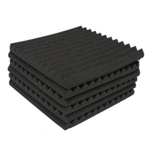 24 pcs insonorização espuma de espuma de estúdio de estúdio de estúdio de estúdio de estúdio 1 x 12 x 12 polegadas painel de tratamento de absorção à prova de som