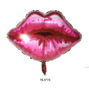 Nuova decorazione per matrimoni di San Valentino Kiss Me Lips Film Alluminio Balloon Lipstick Lips RRD 12854