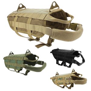 Tactical Training Harnesses Outdoor Camouflage Dog vest Clothes Molle Load Jacket Gear Vest Carrier NO06-203