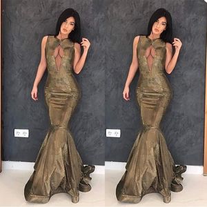 Sexy Custom Made Suknie wieczorowe Sheer Front Jewel Neck Syrenka Prom Dress Długość Formalna Party Dress Club Nosić