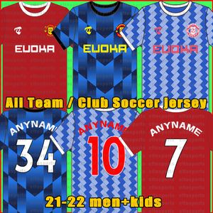 Tailândia Top Quality 21 22 Todas as camisas de futebol da equipe 2021 2022 Camisas de futebol personalizado logotipo Jogador Número de Número de Futebol Jersey33