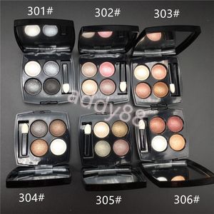 Marca C Makeup Eye shadow 4 Colors Matte Eyeshadow paleta de sombras com pincel 6 estilos com espelho