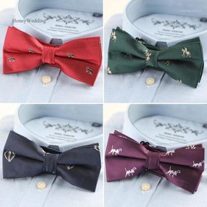 Yay bağları Kaliteli Bowtie Erkekler için Banquet Düğün Partisi Damat Tie Butterfly Düğümü Siyah Kırmızı Bey Boy Erkek Bowties1