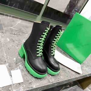 Fashion Cool Women Buty Boots Luksusowe projektanci skórzany pasek krzyżowy z suwakiem Candy Kolor Wygodne grube botki Dziewczęce Buty na wysokie obcasy buty