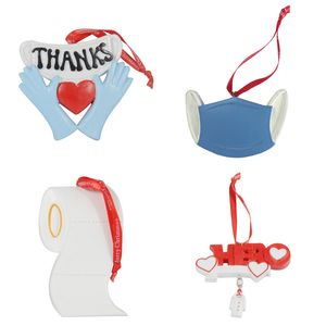Christmas Personalized Home DIY Crafts Decorations 5 Styles 2020 Christmas Family Greetings Holiday Decorations Pendants DHL Free Shipping