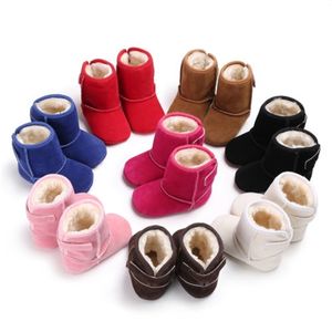 生まれたばかりの赤ちゃんの女の子の冬の幼児の幼児の雪の綿のブーツソフトソールブーティベビー幼児の靴赤ちゃんブーツ0- LJ201104