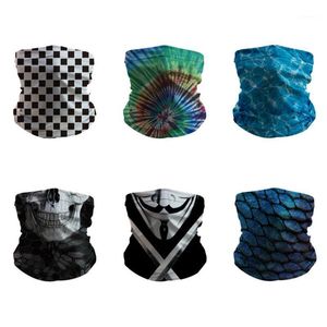 Anti-UV-huvudbonader sommar män Kvinnor Anti-Sweat Face Cover Buffs Neck Warmer Gaiter Cykling Fiske Bandana Sport Scarf Headband Caps Masks