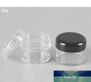 30g 30 ml / 1oz recaralitável plástico tampa de tampa de parafuso com base clara jarro cosmético vazio para prego pó garrafa de olho de sombra recipiente sn752