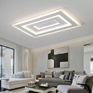 Ceiling Lights White/Black Modern Led For Living Room Bedroom Ultra-thin Restaurant Kitchen Lamps FixturesCeiling