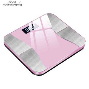 Bluetooth Banheiro USB Recarregável Peso Smart Digital Mass Health Monitoring Auto On Off Bmi Body Fat Scale High Carga H1229