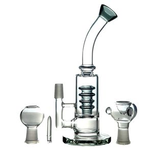 2020 Neues Design, schwarz, 25,4 cm, Glasbongs, Rohr, Reifenfilter, Dab-Rig, Rauchen, Wasserpfeifen, Banger-Set, Glasbongs, verschiedene Farben auf Anfrage