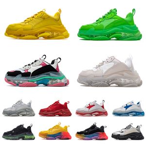 balenciaga triple s luxury designer platform shoes المص القاع الثلاثي S إمرأة رجل المسار حذاء أبي الاحذية الترفيه منصة حذاء كل أسود خملمدربين