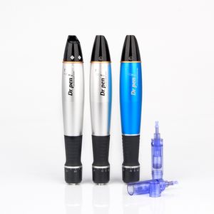 Dermapen Dr.Pen Hud Microneedling A1-W Trådlös Derma Pen Auto Micro Needle System Justerbara nållängder med 50pcs nålpatroner