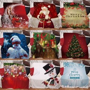 9 Design Christmas Blanket Digital Printing Winter Thickening Double Layer Fashion Woollen throw blankets Multicolor Multi Pattern Arrival