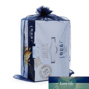 Impresso personalizado 35 x 50 cm 50 pçs/lote cor da marinha embalagem de joias grandes bolsas de organza com cordão