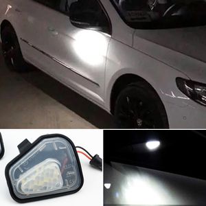 2st CanBus LED Side Mirror Puddle Lights Lamp för VW Volkswagen Jetta 10-15/EOS 09-11/Passat B7 2010 ~/CC 09-12/Scirocco 09-14