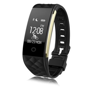 Smart armbandsklocka Hjärtfrekvensmonitor IP67 Sport Fitness Tracker Smart Wristwatch Bluetooth Färgskärmsklocka för Android IOS-telefoner