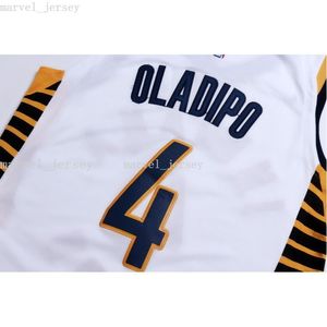 Cucito personalizzato 2018 Victor Oladipo # 4 maglia da basket bianca da donna maglia da uomo giovanile XS-6XL NCAA