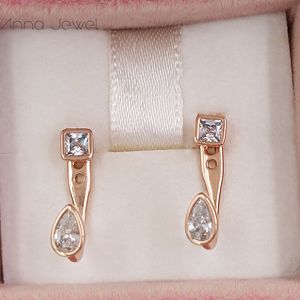 Autentico argento sterling 925 Pandora forme geometriche orecchini di lusso per donna uomo ragazza regalo di compleanno di San Valentino 288509C01