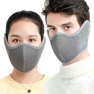 Mężczyzna Kobiety zima dwa w jednym nauszce ciepłe maskę przeciwpożarowe odporne na zimno-uszczy muffowe owoc