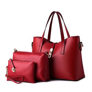 HBP 3pcs/conjunto de sacolas de crossbody de grande capacidade para mulheres vintage PU Leather Woman Bag Sbag de moda
