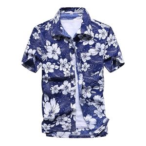 Camisas Fashion Hombre toptan satış-Moda Erkek Hawaii Gömlek Erkek Rahat Renkli Baskılı Plaj Aloha Gömlek Kısa Kollu Artı Boyutu XL Camisa Hawaiana Hombre