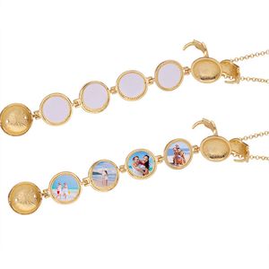 Thermal Transter Sublimation Blank Openable Necklace Wing DIY Designer Jewelry Putting Photos Gold Silver Necklaces Valentines Day Women Men Choker Necklaces