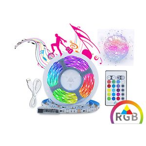 USB LED 스트립 라이트 TV 블랙 라이트 블루투스 음악 5V 5M 1M 3M 5050 RGB 앱 제어