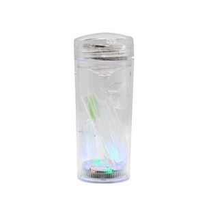 Mini Arab Hookah Glas Vattenrör Vapro LED Lighting Complete Set 1 Slang Shisha Vase Portable DAB Rig