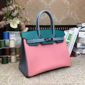 AA Birkinbegbestquality по заказу только оптовая цена дизайн клиента Design30cm 3tones Epsom Кожаная кожаная ручная качество качественная восковая строчка золото и серебро Hardwa