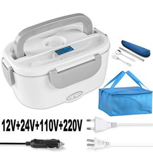 12V 24 V 110 V 220 V Elektryczne Podgrzewane Box Lunch Przenośne Ciężarówka Piknik Car Picnic Carnica Ciepełka Ogrzewanie Pojemnik Home Bento Set 220217