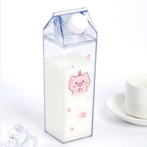Портативная водяная бутылка для хранения молока Sakura-Print Clobberry-Print Sports Sports Чистая чашка для домашней школы Office 201128