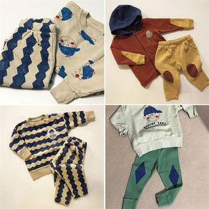 EnkeliBB stile europeo e americano bambino ragazzi autunno inverno pantaloni larghi pantaloni sportivi carino divertente modello bambini ragazza fondo LJ201019