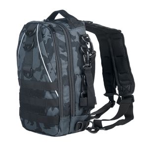 Angelgerät Rucksack Köder Beutel Werkzeuge Lagerung Umhängetasche mit Stangenhalter Wasserdichte Nylon Fischgetriebe Zubehör Outdoor Q0705