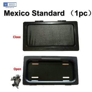 1 placa / set Mexico dispositivo elétrico licença placa moldura esconder-away tampa do obturador up stealth kit remoto DHL / FEDEX / UPS