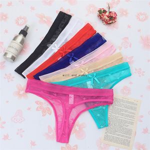 Pantaloni perizoma ultra sottili e traspiranti Garza trasparente Biancheria intima di pizzo Biancheria intima sexy Perizoma T Back Lingerie Festa Fidanzata Abiti da donna Will e Sandy