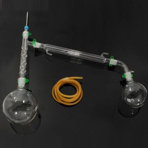 Laborglaswaren-Soxhlet-Extraktor-Kondensator-Set mit 24/29 1000-ml-Flachbodenkolben + 40/38-Röhren-Destillationslabor-Schulbedarf
