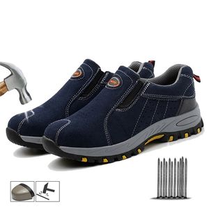 Kış Ayakkabı Çizmeler Erkekler Deri Boot Anti-Smashing Delinme Geçirmez Güvenlik İş Sneakers Çelik Toe Kap Yüksek Kalite Y200915